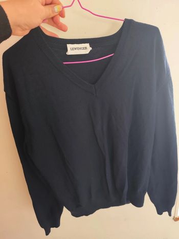 Pull col V homme