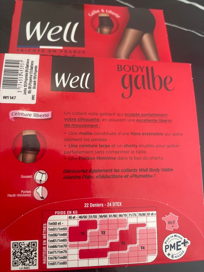 Lot de 2 collants Well Body Galbe 22D noir – Taille 3 - photo numéro 2
