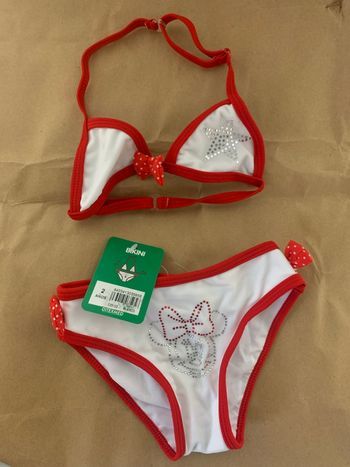  MINNIE DISNEY MAILLOTS BAIN FILLE NEUFS BLISTER