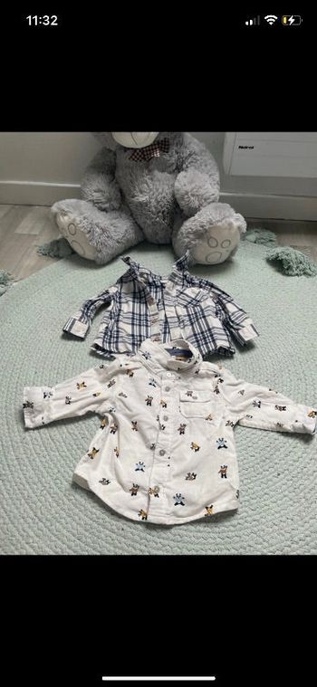 Lot chemise bebe garçon