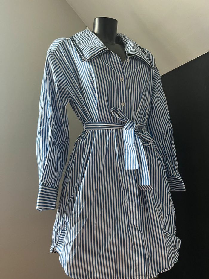 Robe chemise bleu rayée Stockholm XS/S - photo numéro 2