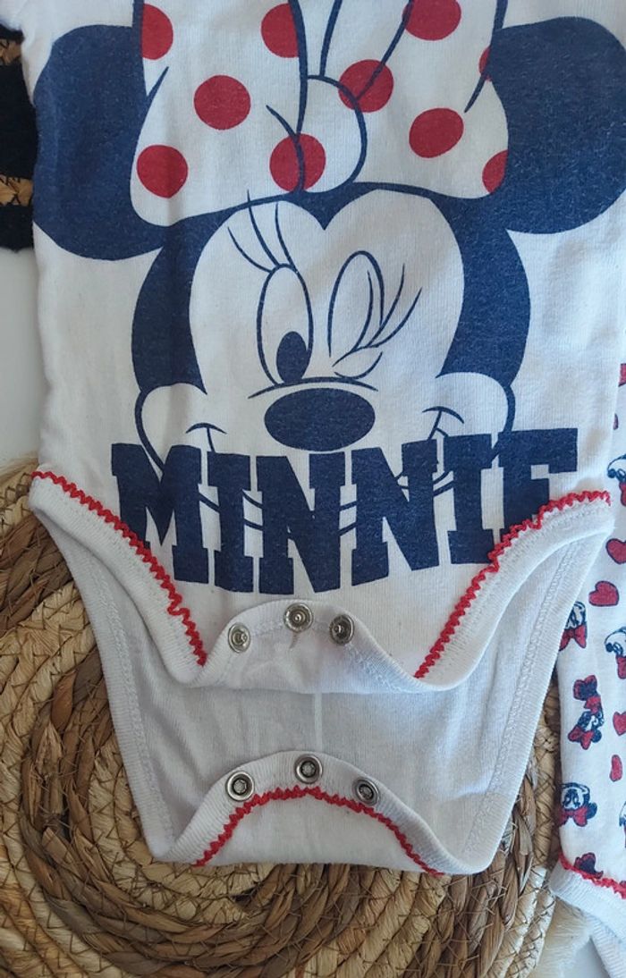 Lot bodys manches courtes fille Minnie Disney - photo numéro 2