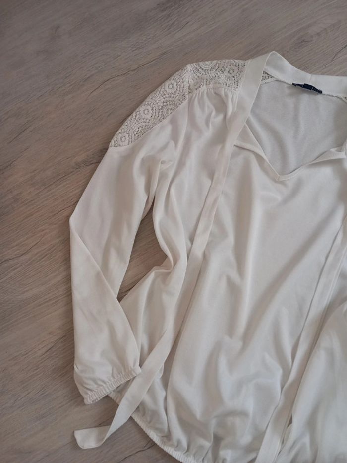 Blouse blanc épaules ajouré - photo numéro 4