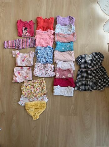 Lot vêtements été bébé fille 6 mois 
