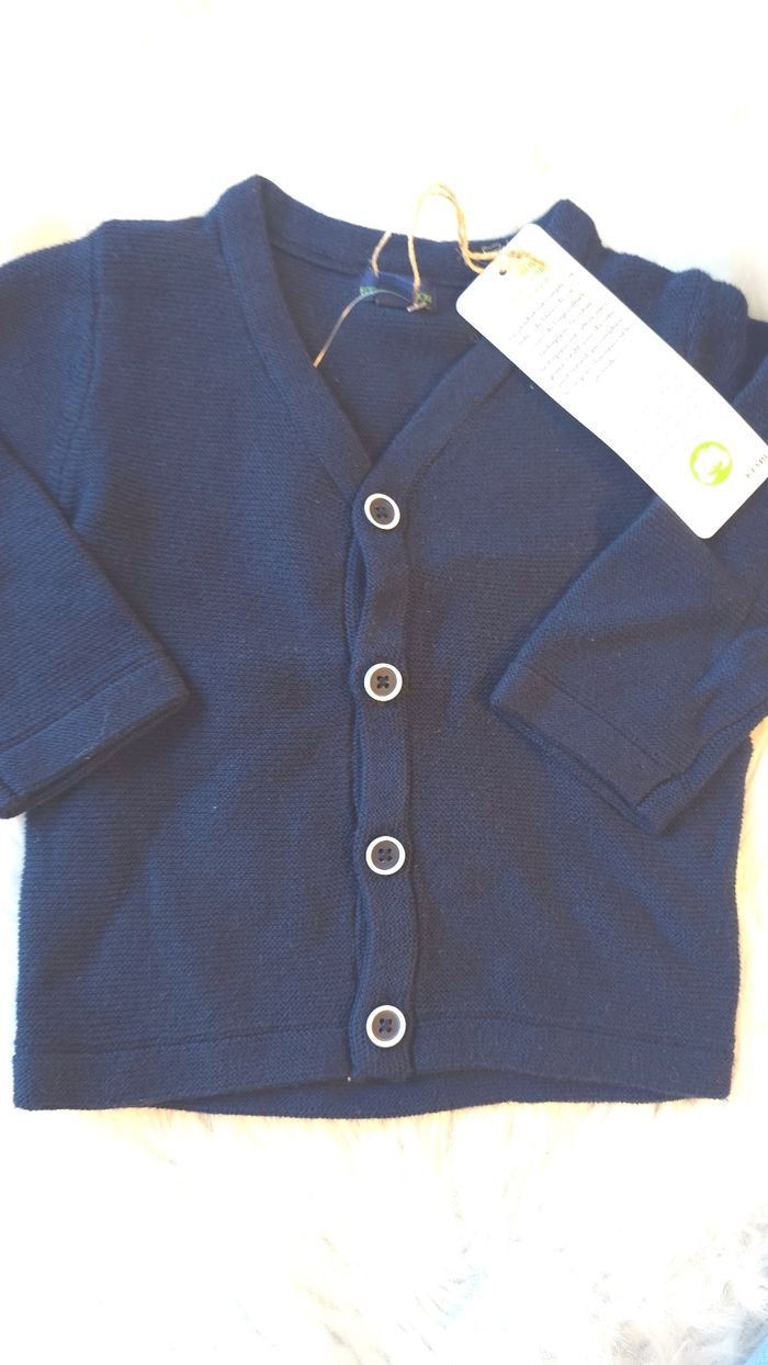 (Neufs non portés) 🏷🏷🥰😍 gilet et teeshirt ml 6mois Garçon 😍🥰💙 - photo numéro 2