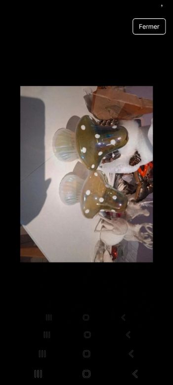 Lot 2 champignon decoratif