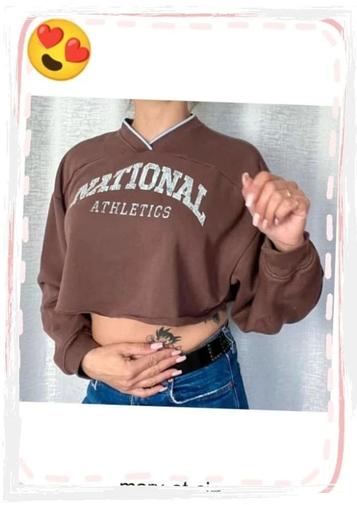 Sweat court, crop top manches longues taille M - H&M divided