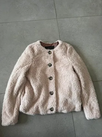 Veste rose moumoute Vero Moda, taille XS, très bon état