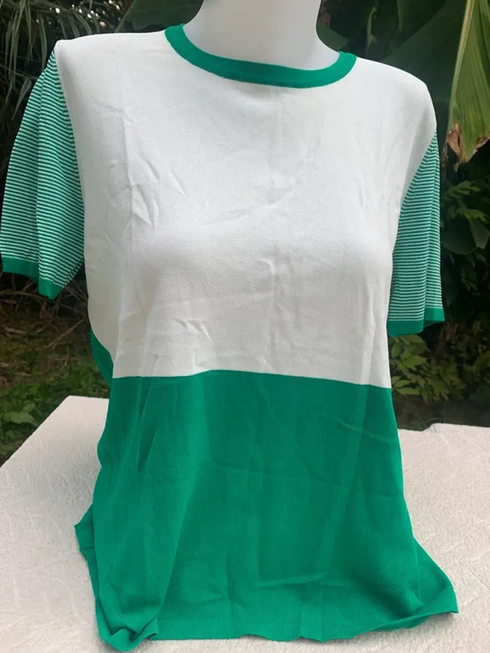Pull fin Cristina manches courtes taille XL/XXL - photo numéro 3