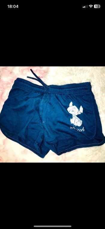 Short couleur bleu motif stitch taille 2xs