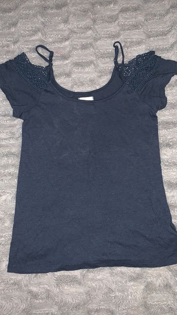 Top epaules nues violet Etam taille XS