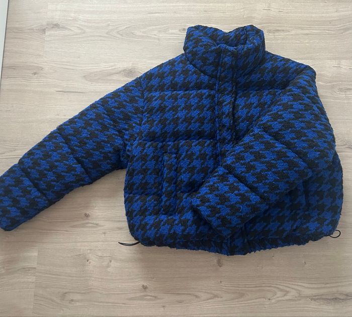 Doudoune motif pied-de-poule