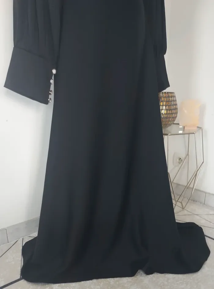 Robe abaya Dubai noire neuve - photo numéro 6