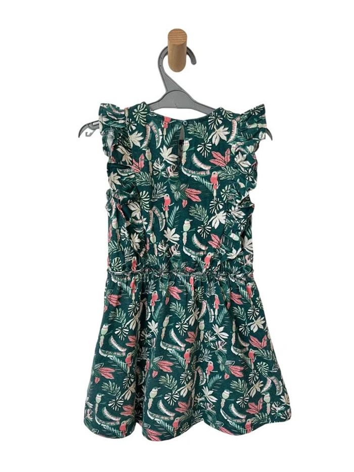 Robe d’été verte (oiseaux et végétaux) - Vertbaudet 6 ans (116cm) - photo numéro 4