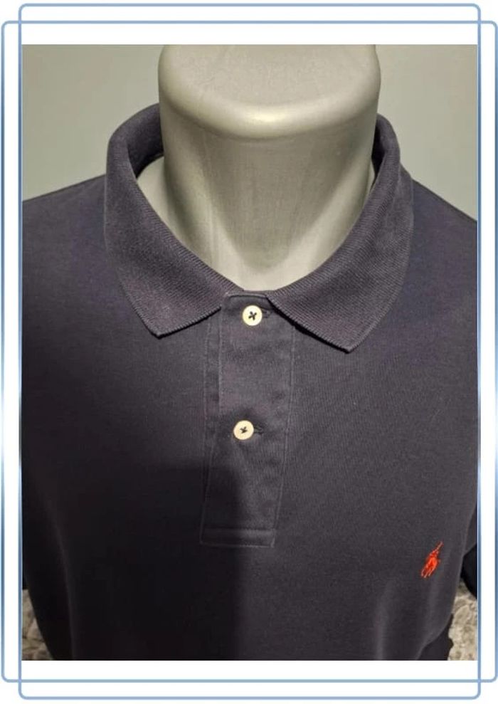 Polo Ralph lauren bleu foncé - taille L - brodé - 100% coton (29) - photo numéro 4