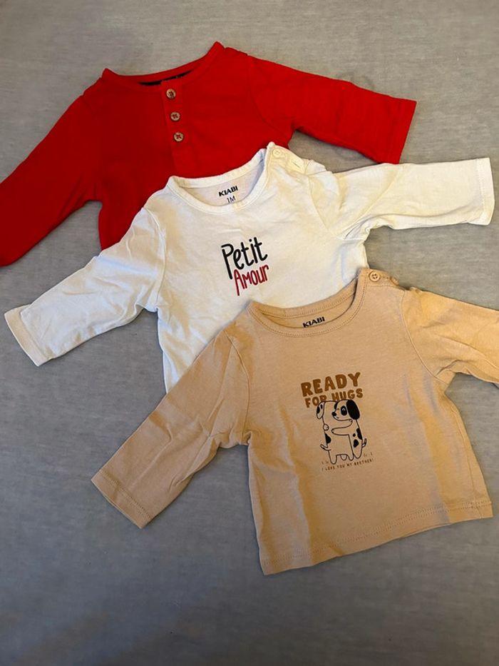 3 t-shirt manches longues