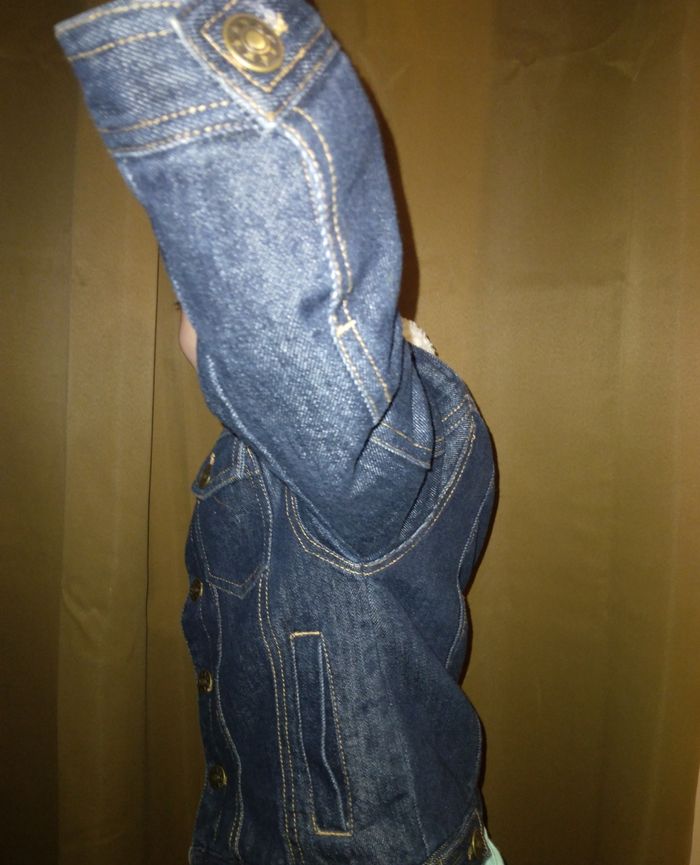 Veste en jeans moltone 5ans en TBE - photo numéro 2