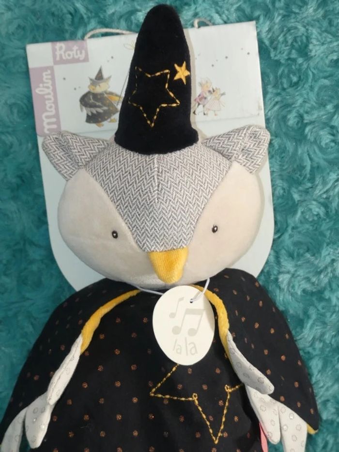 Doudou hibou musical Moulin roty il était une fois 🦉Neuf - photo numéro 2