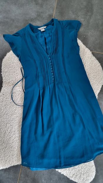 Robe h&m bleu canard XS 34 fluide doublée