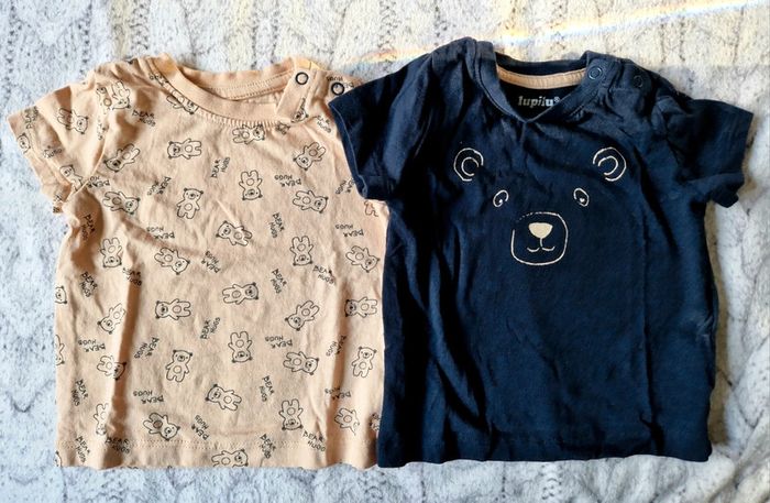 Lot de 2 tee-shirts nounours 6 mois