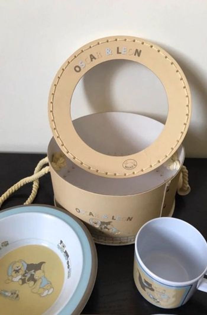 les noukie s pour enfant coffret repas en mélamine oscar et léon - photo numéro 2