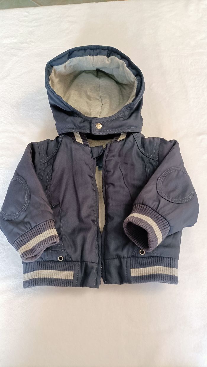 Blouson chaud capuche amovible garçon 12 mois - photo numéro 4
