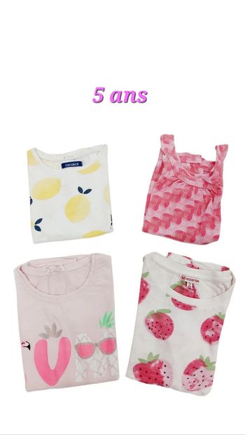 Lot de 4 t-shirts 5 ans