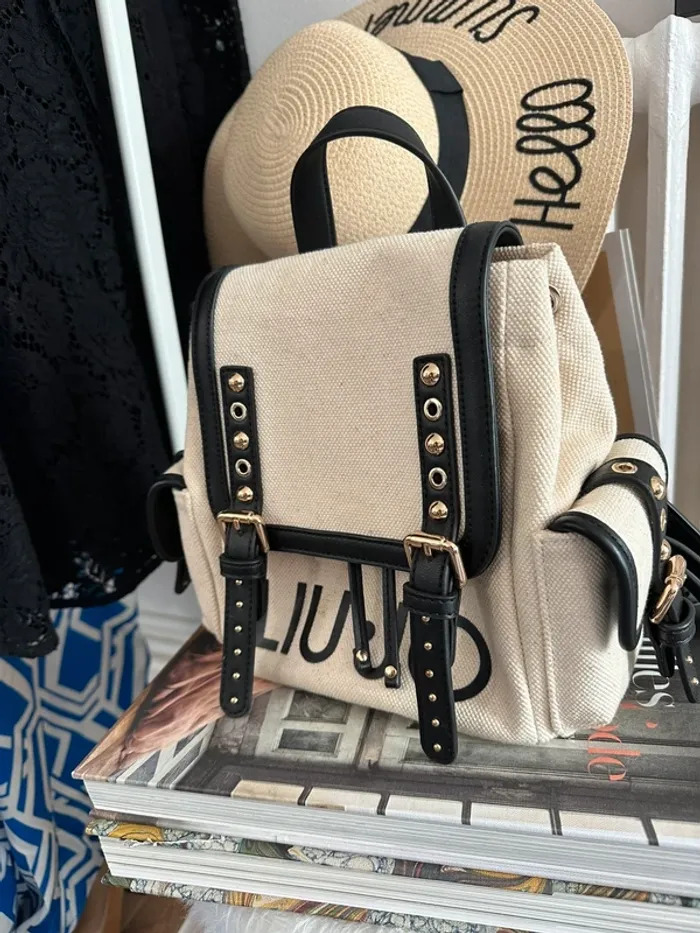 Sac à dos Liu Jo beige et noir - photo numéro 2