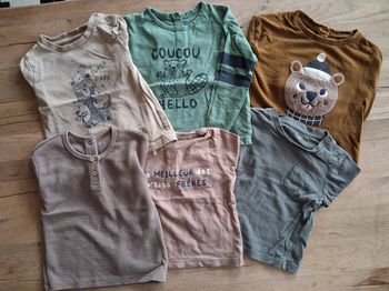 Lot 6 t-shirts vertbaudet garçon 18 mois