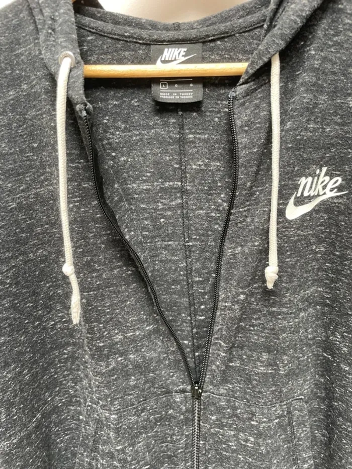 Nike zipped hoodie grey Womens L - photo numéro 9