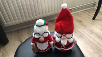 Couple de Mère et Père Noel gnome