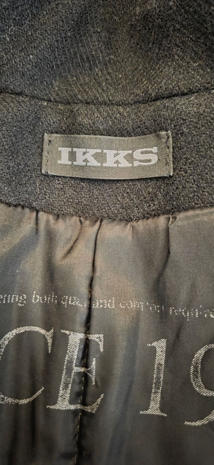 MANTEAU IKKS NOIR CEINTURÉ – LAINE – T36 – ÉLÉGANT & INTEMPOREL - photo numéro 2