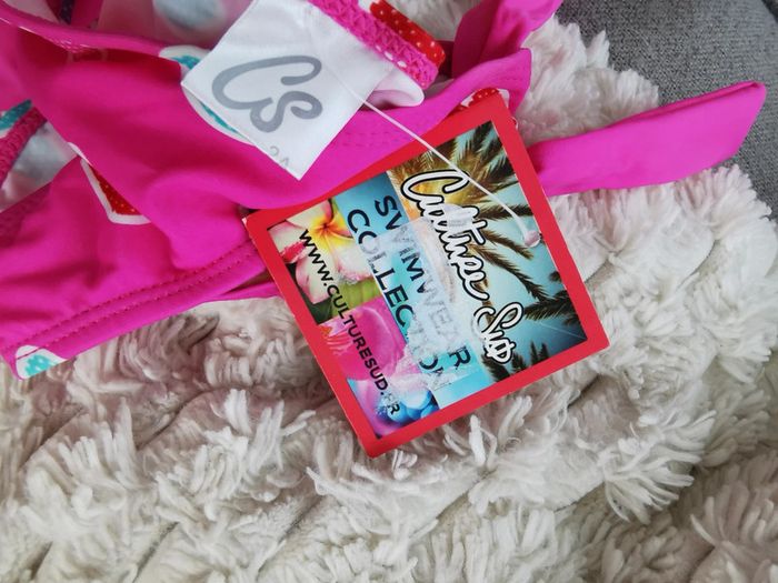 Maillot de bain 2 pièces bikini surfwear culture sud summer rose taille 2 ans - photo numéro 4