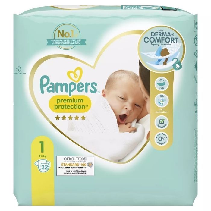 Lot de 132  Pampers Premium Protection 2-5 kg Taille 1 Neuf - photo numéro 2