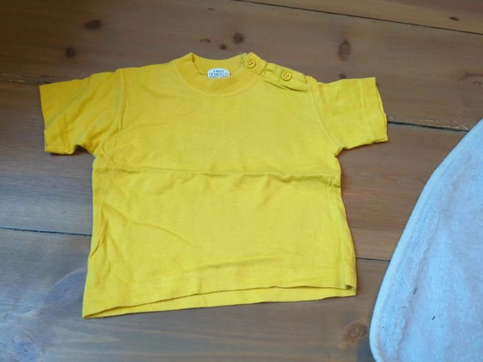 T-shirt sport sportwear coton mixte jaune 3 mois