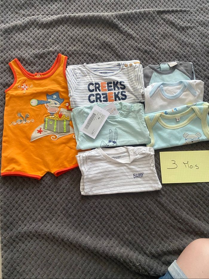 Lot vêtements été bébé garçon 3 mois