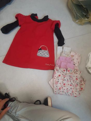 Robe rouge hiver 18mois