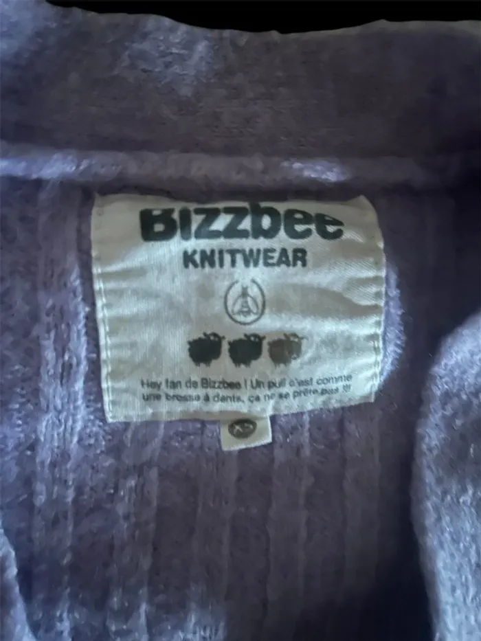 Gilet longues manches bizzbee couleur parme - photo numéro 3