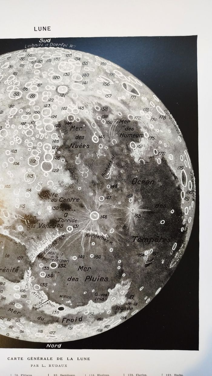 🌙 Affiche sur la lune, d'après une lithographie de 1928 - photo numéro 3