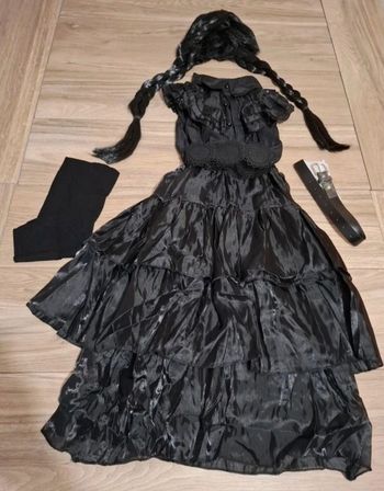 Déguisement costume Halloween Fête soirée fille Mercredi noir