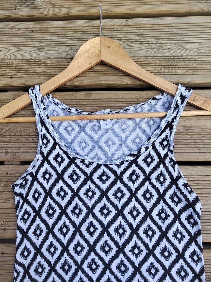 🖤🤍 Débardeur Femme Noir & Blanc – Taille 36 / S – Très Bon État - photo numéro 3