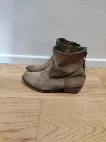 Bottines beige - cuir - 39