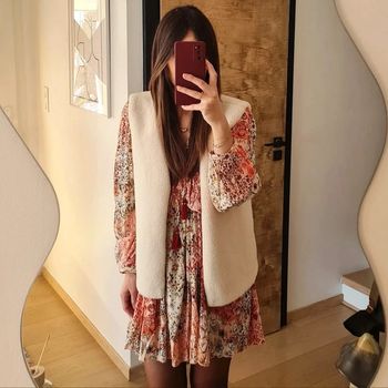 Robe courte imprimé multicolore 🩷