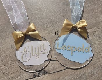 Boule de Noël plate personnalisée