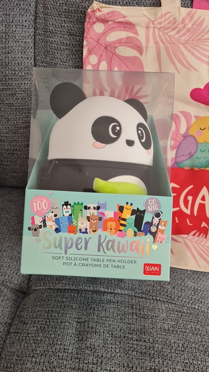 Legami Saint Valentin 2026 Set de 2 Stylos effaçables +Trousse XXL Panda + Crayon HB + Tote Bag - photo numéro 5