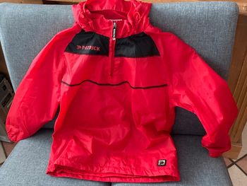 Patrick imperméable parka veste pluie vent rouge enfant xxs capuche kway