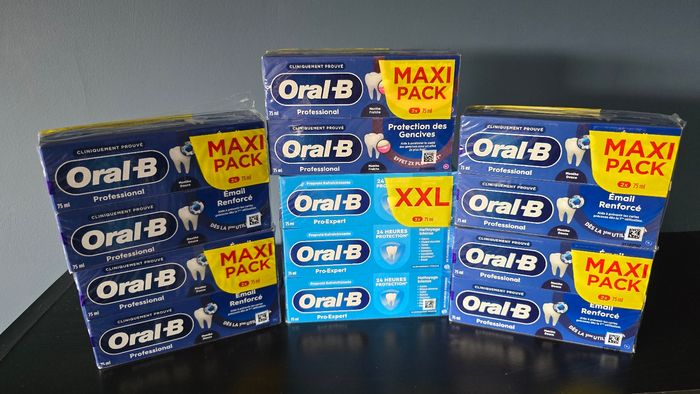 Lot de 6 dentifrices Oral b (13 tubes)