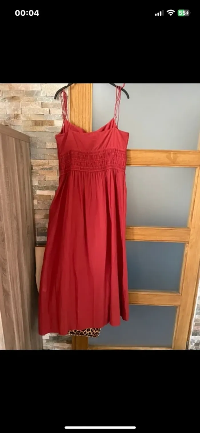 Robe longue été Zara couleur terracotta, taille XL - photo numéro 9