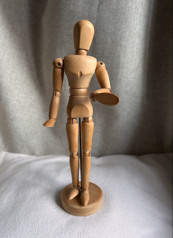 🎨 Lot Déco : Mannequin d'artiste articulé & Sablier 5 min - photo numéro 4