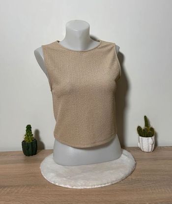 Top court sans manches beige Zara